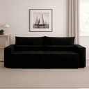 Ver imagem 1 de Sofa Cama 220cm Retratil e Reclinavel 4 Lugares Nepal Preto