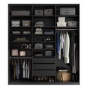 Ver imagem 2 de Closet Casal 100% MDF BP 208,5cm 3 Gavetas Sion Preto