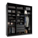 Ver imagem 6 de Closet Casal 100% MDF BP 208,5cm 3 Gavetas Sion Preto