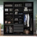 Ver imagem 7 de Closet Casal 100% MDF BP 208,5cm 3 Gavetas Sion Preto