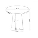 Ver imagem 3 de Mesa de Jantar 4 Lugares Laila Mel/blonde/veludo Rosa - Pnr Móveis