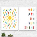 Ver imagem 2 de Kit 2 Quadros Infantis My Sunshine 45x34cm:Madeira branca