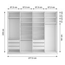 Ver imagem 4 de Closet Casal 100% MDF BP 277cm 6 Gavetas Sion