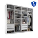 Ver imagem 4 de Closet Casal 100% MDF BP 277cm 6 Gavetas Sion Branco