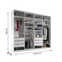 Ver imagem 3 de Closet Casal 100% MDF BP 277cm 6 Gavetas Sion