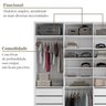 Closet Casal 100% MDF BP 4 Vaos 6 Gavetas Sion - 10