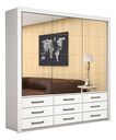 Ver imagem 1 de Guarda Roupa Sevilha Premium 3 Portas 9 Gavetas com Espelho Carioca Moveis Branco