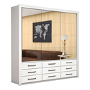 Ver imagem 1 de Guarda Roupa Sevilha Premium 3 Portas 9 Gavetas com Espelho Carioca Moveis Branco