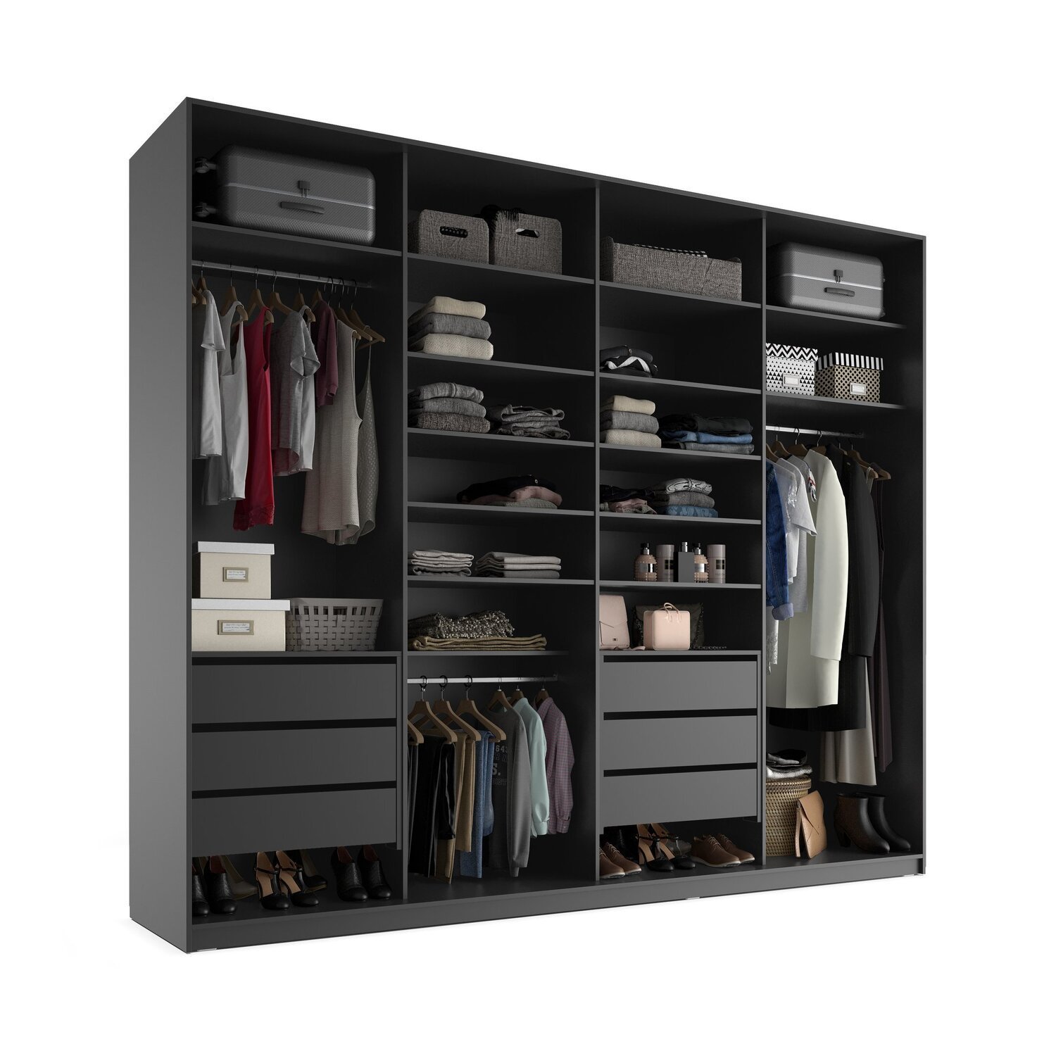 Closet Casal 100% MDF BP 4 Vaos 6 Gavetas Sion - 5