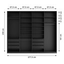 Ver imagem 4 de Closet Casal 100% MDF BP 277cm 6 Gavetas Sion