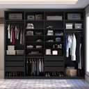 Ver imagem 7 de Closet Casal 100% MDF BP 277cm 6 Gavetas Sion Preto