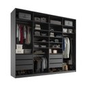 Ver imagem 6 de Closet Casal 100% MDF BP 277cm 6 Gavetas Sion Preto