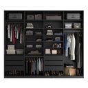 Ver imagem 2 de Closet Casal 100% MDF BP 277cm 6 Gavetas Sion Preto