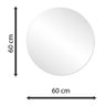 Espelho Multiuso Lapidado Fita Dupla Face 3M 60 cm Redondo Sem Moldura - 3