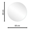 Ver imagem 3 de Espelho Multiuso Lapidado Fita Dupla Face 3M 60 cm Redondo Sem Moldura