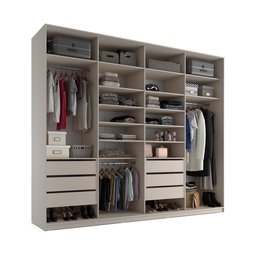 Closet Casal 100% MDF BP 277cm 6 Gavetas Sion Bege - 6