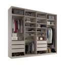Ver imagem 6 de Closet Casal 100% MDF BP 277cm 6 Gavetas Sion Bege