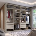 Ver imagem 2 de Closet Casal 100% MDF BP 277cm 6 Gavetas Sion