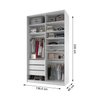 Closet Solteiro 100% MDF BP 139,5cm 3 Gavetas Sion - 3