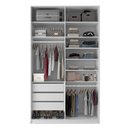 Ver imagem 6 de Closet Solteiro 100% MDF BP 139,5cm 3 Gavetas Sion