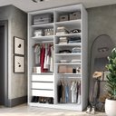 Ver imagem 1 de Closet Solteiro 100% MDF BP 139,5cm 3 Gavetas Sion