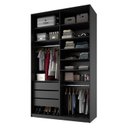 Ver imagem 5 de Closet Solteiro 100% MDF BP 139,5cm 3 Gavetas Sion