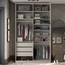 Ver imagem 1 de Closet Solteiro 100% MDF BP 139,5cm 3 Gavetas Sion Bege