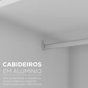Ver imagem 7 de Closet Solteiro 100% MDF BP 139,5cm 3 Gavetas Sion Bege