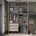 Ver imagem 1 de Closet Solteiro 100% MDF BP 139,5cm 3 Gavetas Sion