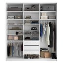 Ver imagem 6 de Closet Casal 100% MDF BP 208,5cm 3 Gavetas Sion Branco