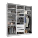 Ver imagem 2 de Closet Casal 100% MDF BP 208,5cm 3 Gavetas Sion Branco