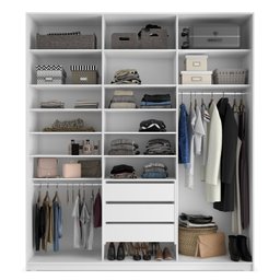 Closet Casal 100% MDF BP 208,5cm 3 Gavetas Sion - 6 Closet Casal 100% MDF BP 208,5cm 3 Gavetas Sion - 6