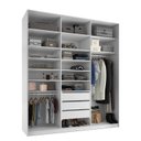 Ver imagem 5 de Closet Casal 100% MDF BP 208,5cm 3 Gavetas Sion