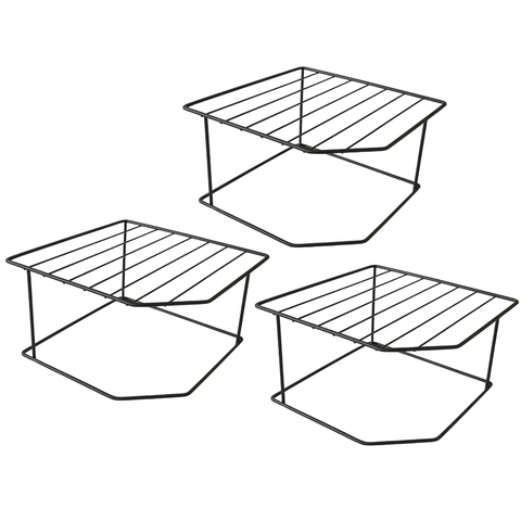 3 Organizadores de Armário Aramado com 2 Níveis