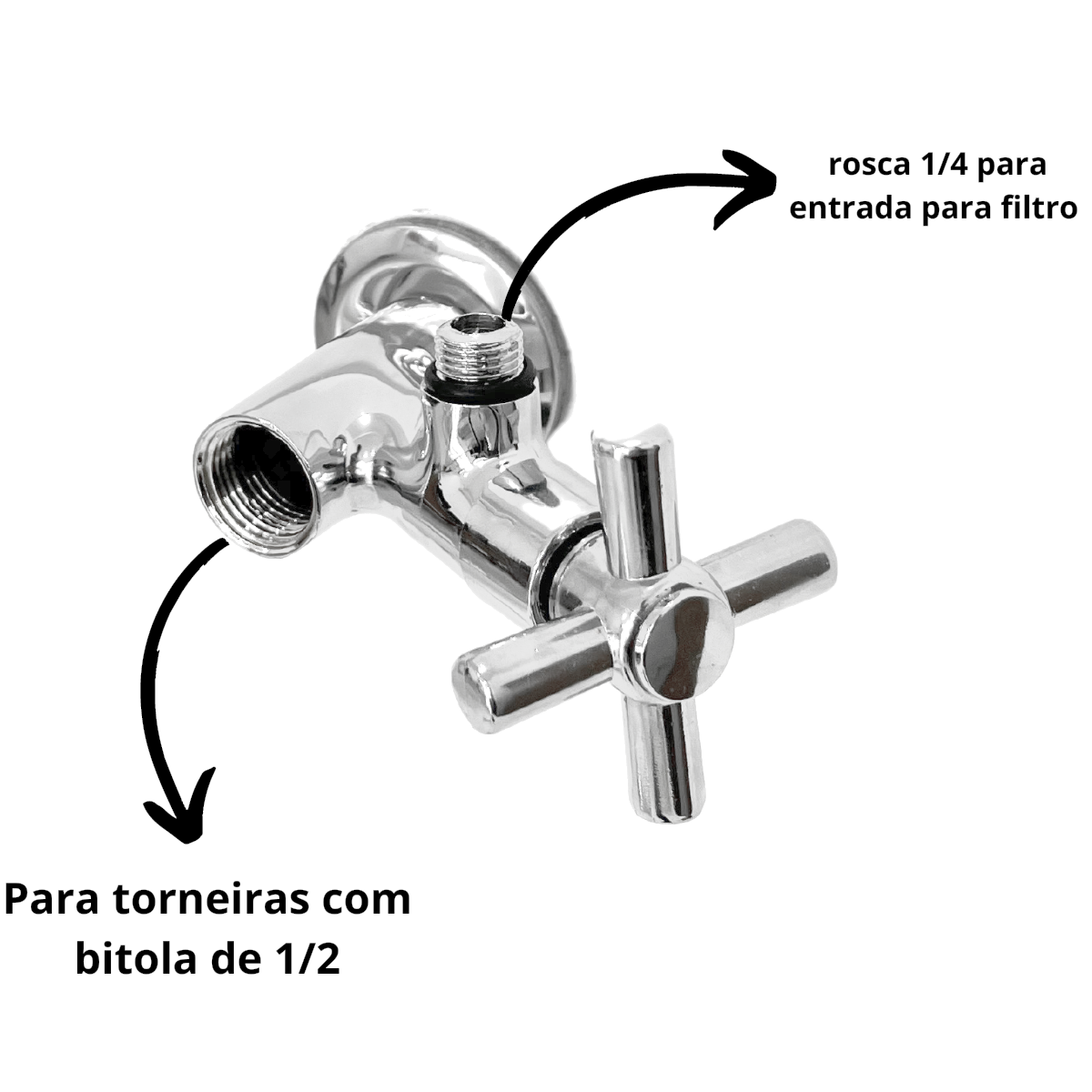 Filtro Purificador Refil Copo Abs + Adaptador Torneira Metal:cromado - 7