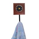 Ver imagem 7 de Kit Banheiro 3 Peças Toalheiro Cabideiro Porta Papel Papel com Flores Coloridas Cor Preto