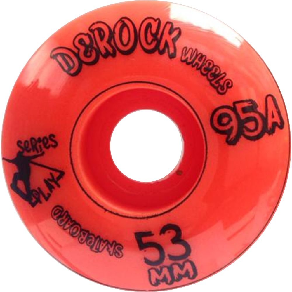 Roda De Skate Derock 53mm 95A Play + Rolamento - Play 53mm Color Laranja - 9