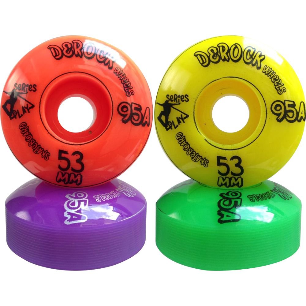 Roda De Skate Derock 53mm 95A Play + Rolamento - Play 53mm Color Laranja - 3