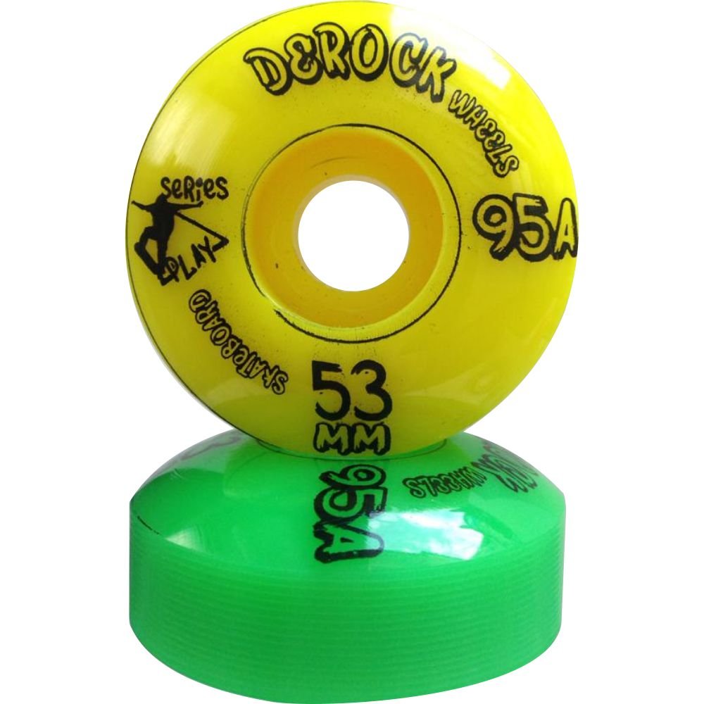 Roda De Skate Derock 53mm 95A Play + Rolamento - Play 53mm Color Laranja - 5