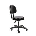 Ver imagem 1 de Cadeira Mocho com Encosto Secretaria com L Duplo com Regulagem de Altura Corano Preto