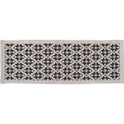 Tapete para Cozinha Kit 3 Peças com Tapete e Passadeira Lavável À Máquina Algodão Cru com Preto - 2