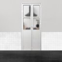 Ver imagem 1 de Porta Camarão Lambril com Vidro 210 x 80cm Linha 25 Abertura Direita Branco Esquadrias Bergamo