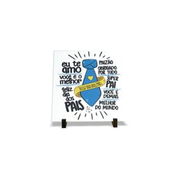 Porta Retrato Dia Dos Pais Decorativo em Azulejo Personalizados - 1