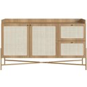 Ver imagem 4 de Aparador Buffet para Sala de Jantar 139cm Industrial Indy A03 Hanover Dourado