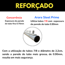 Ver imagem 5 de Arara Rt 40cm Cabideiro de Parede para Roupas 10 Cabides Aço Reforçado Branco