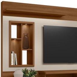 Estante Rack com Painel Para Tv Até 60 Polegadas com Ripado e LED Eldorado 2.0 - 5