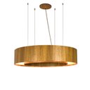 Ver imagem 4 de Lustre Pendente Anel Madeira Freijó e Acrílico - 70cm