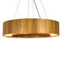 Ver imagem 6 de Lustre Pendente Anel Madeira Freijó e Acrílico - 70cm
