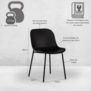 Ver imagem 2 de Cadeira Aimê 43 Cm X 51 Cm Preto