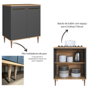 Ver mais imagens de Cozinha Modulada Completa Isabelle 10 Peças com Torre Quente Para 2 fornos